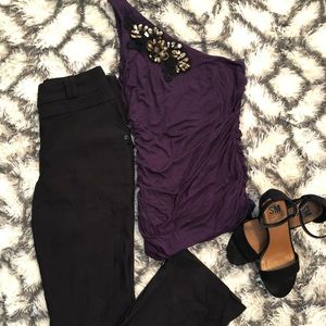 Women one shoulder blouse.